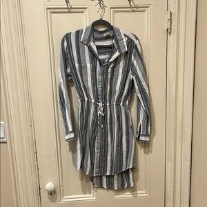 Striped Button-Up Dress